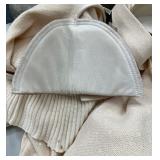 St. John Evening by Marie Grey J. Kelly Coat - Creme Knit Ruffle Long Belted Sweater