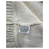 St. John Evening by Marie Grey J. Kelly Coat - Creme Knit Ruffle Long Belted Sweater