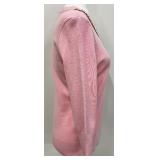 Kate Spade Pale Pink Pan Collar Sweater with Embellished Collar - Size L