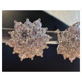 Sparkling Sterling Silver and Cubic Zirconia Earrings and Ring
