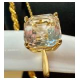 Two Beautiful 18k GP Necklace Chains and Sterling Ring