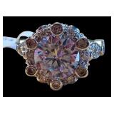 Sparkling Sterling Silver and Cubic Zirconia Earrings and Ring