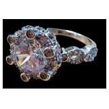 Sparkling Sterling Silver and Cubic Zirconia Earrings and Ring