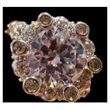 Sparkling Sterling Silver and Cubic Zirconia Earrings and Ring