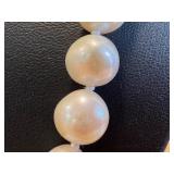 Faux Pearl Strand with Sterling Clasp and Beautiful Faux Pearl Earrings
