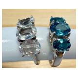 Four Sterling Silver Rings with Beautiful Designs