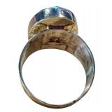 Elegant Blue Apatite Gemstone Ring with Silver Band