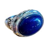 Vintage 925 Sterling Silver Ring with Lapis Gemstone