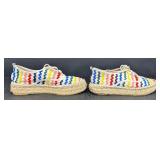 Adorable Loeffler Randall Alfie Platform Espadrilles with Rick-Rack - Size 38 - (7 1/2)