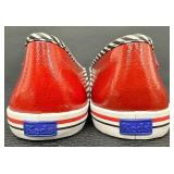 Keds Sailor Style Red Patent Leather with Black and White Fabric Trim & Bow - Size 7