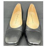 Charles Jourdan Black Leather Pumps - 7 1/2M - Made in Paris