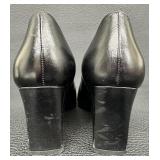 Charles Jourdan Black Leather Pumps - 7 1/2M - Made in Paris