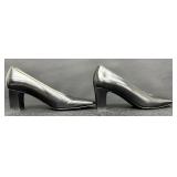 Charles Jourdan Black Leather Pumps - 7 1/2M - Made in Paris
