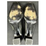 Charles Jourdan Black Leather Pumps - 7 1/2M - Made in Paris