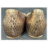 Joan & David Peep-Toe Snakeskin Like Brown Flats - 6 1/2 M