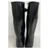 Hunter Original Tall Black Gloss Rain Boots - 6M/7F