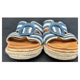 Baretraps Posture+ Light Blue and White Bliss Sandals - Size 6 1/2