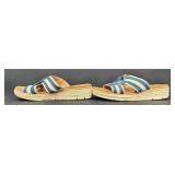Baretraps Posture+ Light Blue and White Bliss Sandals - Size 6 1/2