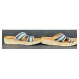 Baretraps Posture+ Light Blue and White Bliss Sandals - Size 6 1/2