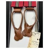 Brooks Brother Extra Long Striped Button Loops Suspenders - NWT and Original Box