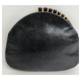 Vintage Judith Leiber Black Snakeskin Evening Bag