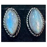 Pair of Labradorite and Sterling Silver Earrings Set