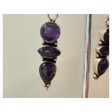 Sterling Silver Amethyst Drop Earrings