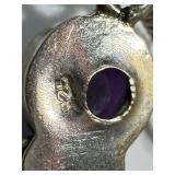 Sterling Silver Amethyst Drop Earrings