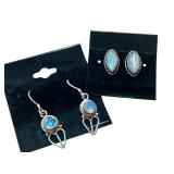 Pair of Labradorite and Sterling Silver Earrings Set