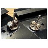 Set of 2 Pairs of Vintage Fossil Stone Earrings