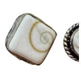 Set of 2 Pairs of Vintage Fossil Stone Earrings