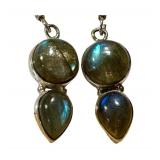 Set of Labradorite and Moonstone Earrings
