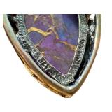 Sterling Silver Purple Gemstone Pendant Necklace by J & T