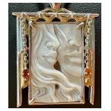 Gems en Vogue II Sterling Silver & Palladium Cameo Pendant with Chain