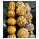 Collection of Jewelry: Bracelet Set, Shell Necklace, and Judith Ripka Leather Necklace