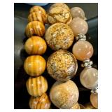 Collection of Jewelry: Bracelet Set, Shell Necklace, and Judith Ripka Leather Necklace