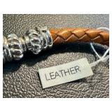 Collection of Jewelry: Bracelet Set, Shell Necklace, and Judith Ripka Leather Necklace