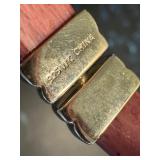 Whitney Kelly Pink Rhodochrosite and Sterling Silver Bangle Bracelet