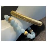 Sterling Silver and Gold Plate Beaded Bracelet Set