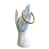 Sterling Silver and Gold Plate Beaded Bracelet Set