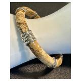 Leather Necklace and Whitney Kelly Stone and Sterling Bracelet