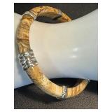 Leather Necklace and Whitney Kelly Stone and Sterling Bracelet