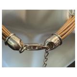 Leather Necklace and Whitney Kelly Stone and Sterling Bracelet