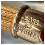 Leather Necklace and Whitney Kelly Stone and Sterling Bracelet