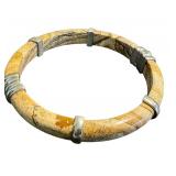 Leather Necklace and Whitney Kelly Stone and Sterling Bracelet