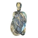 Carolyn Pollack 925 Silver and Blue Lace Agate Pendant