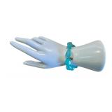 14k Gold Charm Bracelet with Blue Beads by Jewel MAK