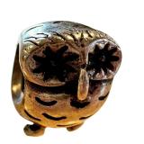 Bronze Owl Bead Charm
