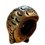 Bronze Owl Bead Charm
