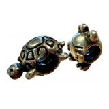Pandora Sterling Silver Frog and Turtle Charms